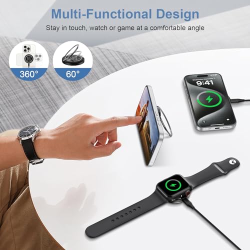 S25 S24 Ultra Magnetic Wireless Charger Fast Charging Pad for Samsung Galaxy Z Fold 7/6/Flip 7/6/5/S25 Edge/S24/S23/S22/S21/Moto Edge 2024,15W Wireless Phone Magsafe Charger &20W USB C Charger Block