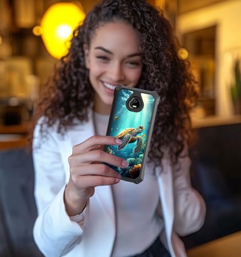 for Schok Volt Sv67q Sv67332 Case with Screen Protector, Military Grade Drop Protection, Dual Layer Hybrid Shockproof Protection TPU Phone Case for Schok Volt Sv67q, Sea Turtle - color: Sea Turtle