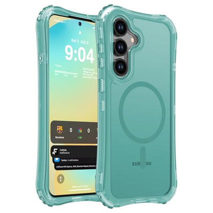 WRJ Magnetic Matte for Samsung Galaxy S26 FE Case,Samsung S25 FE Case [Fit for MagSafe][Military Grade Drop Protection] Translucent Shockproof Protective Phone Case-Jade Green - color: Jade Green, style: Matte