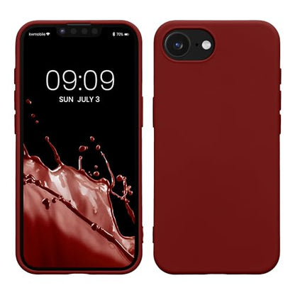 kwmobile Case Compatible with Apple iPhone 17e / iPhone 16e Case - Slim Protective TPU Silicone Phone Cover - Rhubarb Red - color: Rhubarb Red, size: iPhone 17e / iPhone 16e