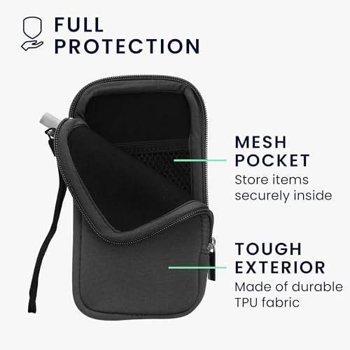 kwmobile Universal Phone Pouch Size L - 6.5" - Neoprene Smartphone Pouch with Zip - Water-Repellent Mobile Phone Case - Sleeve in Grey - color: grey, size: L - 6.5"