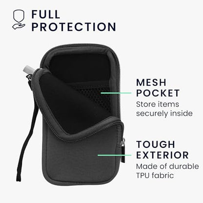kwmobile Universal Phone Pouch Size L - 6.5" - Neoprene Smartphone Pouch with Zip - Water-Repellent Mobile Phone Case - Sleeve in Grey - color: grey, size: L - 6.5"