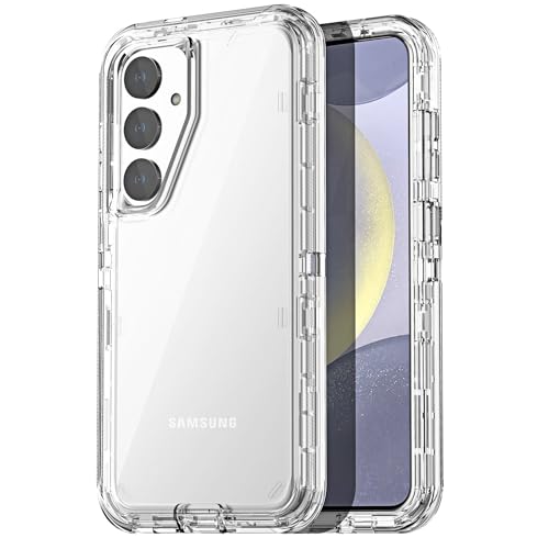 AICase for Samsung Galaxy S24 Plus/S25 Plus Case Clear 5G,Heavy Duty Durable 3-Layer [Not Yellowing][Military Grade Drop Protection] Shockproof/DropProof Protective Cover for Samsung Galaxy S25 Plus - color: Clear, size: Galaxy S24 Plus