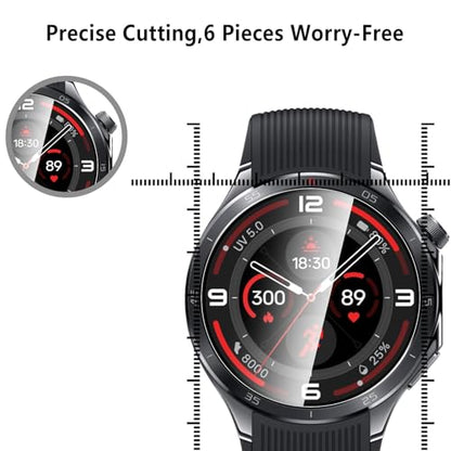 4-Pack Tempered Glass for OnePlus Watch 3 Watch Screen Protector, 9H Hardness HD Clear Anti-Scratch Tempered Glass Protection Film for OnePlus Watch 3, Bubble Free Anti Scratch - size: OnePlus Watch 3