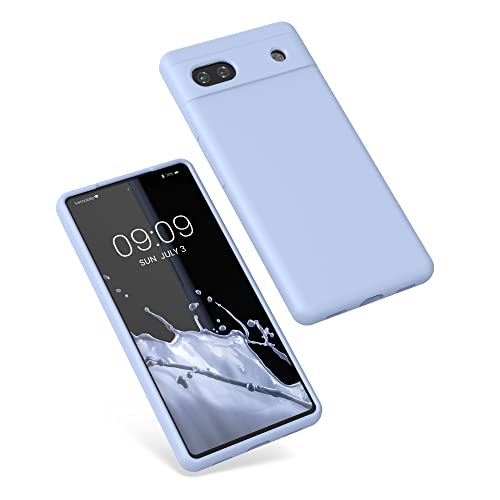 kwmobile Case Compatible with Google Pixel 6a Case - TPU Silicone Phone Cover with Soft Finish - Light Blue - color: light blue, size: Pixel 6a