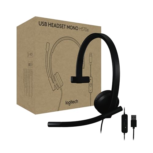 Logitech H570e USB Headset with Microphone, PC and Mac - Black - size: Teams, style: Mono