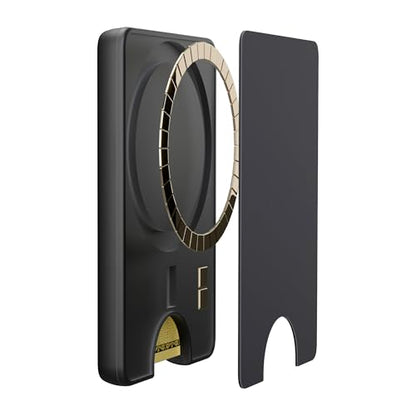 Casely MagWallet | Black | Slim Wallet Card Holder | Compatible with MagSafe | Soft-Touch Hard Silicone | Holds Up to 3 Cards - color: Black