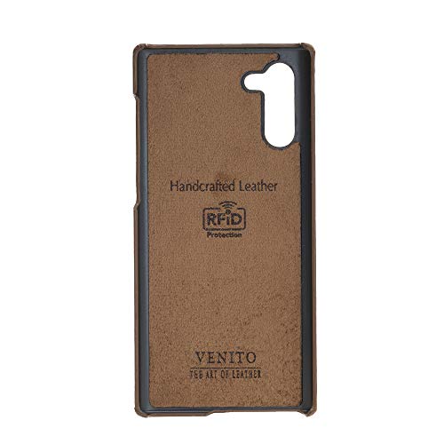 Venito Florence Leather Wallet Phone Case Compatible with Samsung Galaxy Note 10 - Extra Secure with RFID Blocking - Detachable Phone Wallet - Antique Brown - color: Antique Brown, size: Note10
