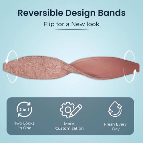 Switchbands Colorful Phone Grip Strap – Reversible Phone Strap, Adhesive-Free, Arthritis Friendly Easy-Hold, Anti-Theft Phone Strap, Wireless Charging Compatible, Universal Fit – Metallic Rose - color: Metallic Rose, size: Pack of 1