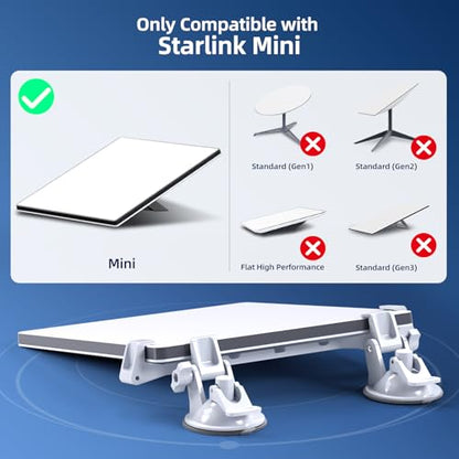 for Starlink Mini Car Mount for Dashboard, Star-Link Mini Suction Cup Mount