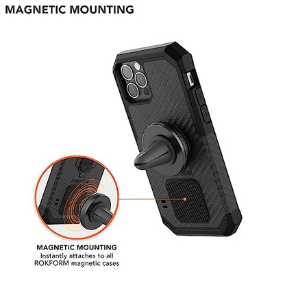 Rokform Magnetic Vent Phone Mount, Super Grip Clip (Black)