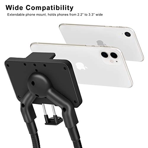 B-Land Cell Phone Holder, Universal Mobile Phone Stand, Lazy Bracket, DIY Flexible Mount Stand with Multiple Function (Black) - color: Black