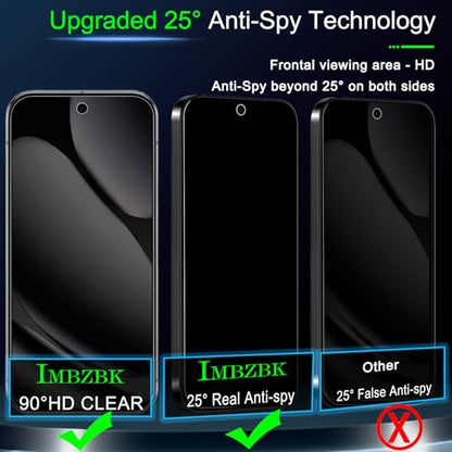 IMBZBK Privacy Screen Protector for Google Pixel 10 Pro XL, 3+3 Pack - color: Pixel 10 Pro XL-Black