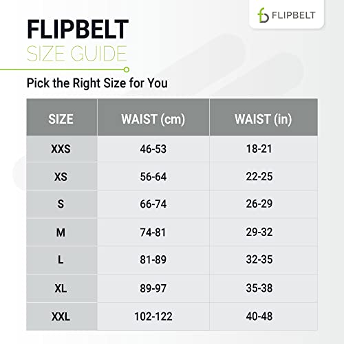 FlipBelt Zipper Running Belt, Waist Pack for Fitness and Running, US Company - color: Reflective Neon Yellow, size: X-Small