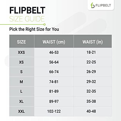 FlipBelt Zipper Running Belt, Waist Pack for Fitness and Running, US Company - color: Reflective Neon Yellow, size: X-Small