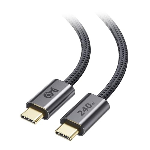 Cable Matters Braided 240W USB C Fast Charging Cable, 10ft, Black - color: Black, size: 10 Feet