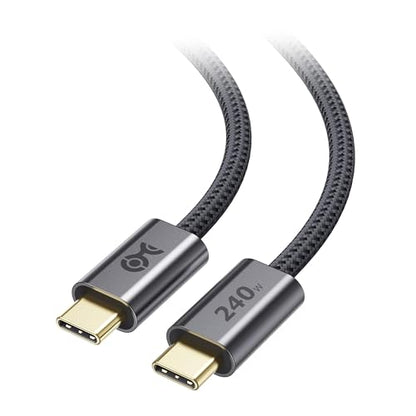Cable Matters Braided 240W USB C Fast Charging Cable, 3ft, Black - color: Black, size: 3 Feet
