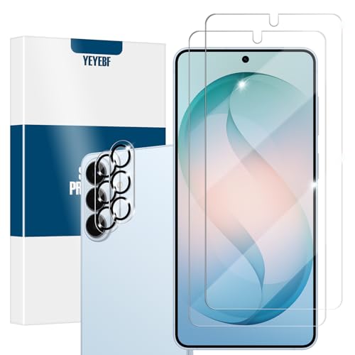 Galaxy S26 Screen Protector + Camera Lens Protector, [2 +2 Pack] [Ultrasonic Fingerprint Unlock] [Case Friendly] Full Coverage Tempered Glass Screen Protector For Samsung Galaxy S26 - size: Galaxy S26