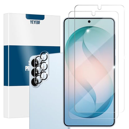 Galaxy S26 Screen Protector + Camera Lens Protector, [2 +2 Pack] [Ultrasonic Fingerprint Unlock] [Case Friendly] Full Coverage Tempered Glass Screen Protector For Samsung Galaxy S26 - size: Galaxy S26