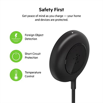 Belkin 7.5W Magnetic Portable Wireless Charger Pad, Magsafe Compatible, iPhone 14, 13, 12, 11, XS Max, X, 8, 7, 6s, 6, Plus - 6.6ft/2M Long Cable - style: Power Supply Not Included