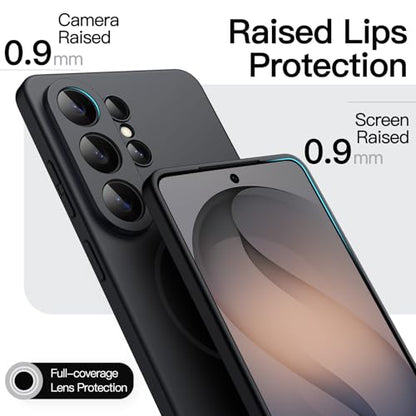 JETech Magnetic Slim Case for Samsung Galaxy S26 Ultra, Black | Compatible with MagSafe, Anti-Slip Grip, Full Camera Lens Protection, Ultra-Thin Lightweight, Matte Finish Phone Cover - color: Black, size: Galaxy S26 Ultra