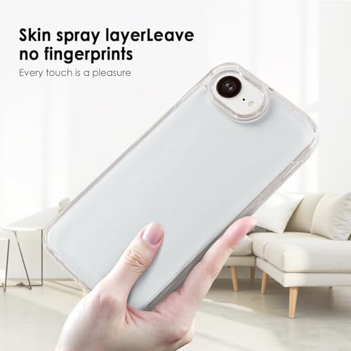 TENOC Phone Case Compatible with iPhone SE (2nd 2020 and 3rd 2022 Generation) & iPhone 7 & iPhone 8, Frosted Case Translucent Protective Bumper Matte Hard Back Cover for 4.7 Inch - color: Translucent, size: iPhone 7/8/SE