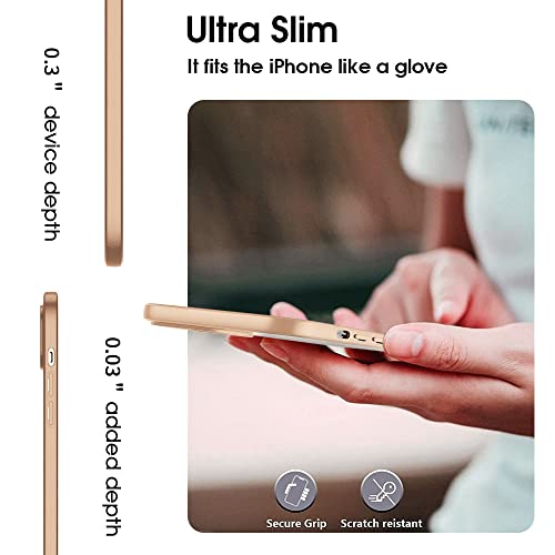 X-level Compatible iPhone 14 Pro max Case Slim Fit Ultra-Thin [Guardian Series] Soft TPU Matte Finish Coating Phone Cases Lightweight Anti-Scratch Back Cover Grip 6.7" (2022)-Gold - color: Gold, size: iPhone 14 Pro Max
