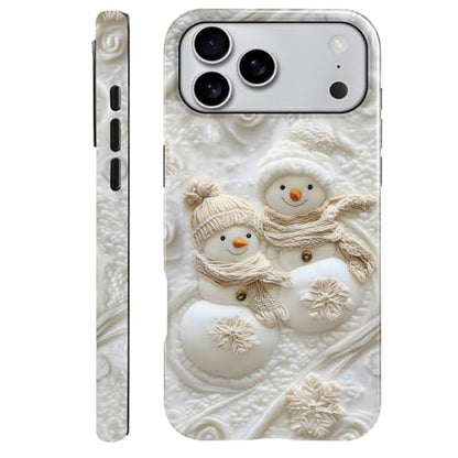 Compatible with iPhone 17 Pro Max,Anti-Scratch Glossy Case Cover,Christmas Snowman - color: Christmas Snowman, size: IPhone 17 Pro Max