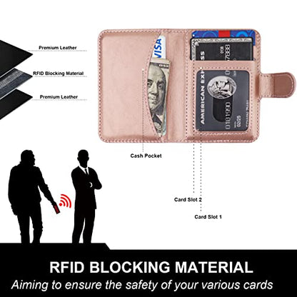 Bocasal for MagSafe Card Wallet for iPhone, Rose Gold - color: Rose Gold