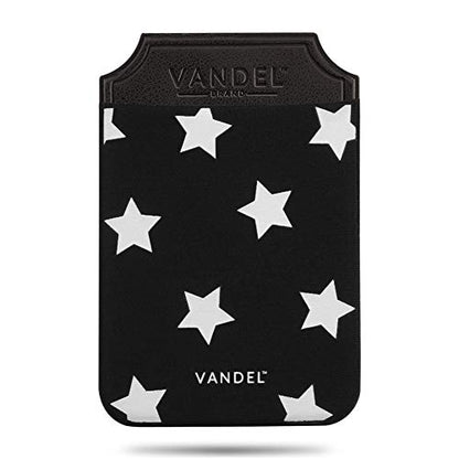 VANDEL Stick-On Fabric Phone Wallet for Women, Cute Credit Card Holder | Stylish Credit Card Holder for Phone Case, Stick On Back of Phone Fabric Sleeve for iPhone Pocket - color: Star Print