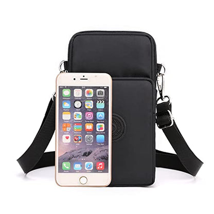 Women Crossbody Cell Phone Purse Case Armband Bag for iPhone 12 13 Mini 14 15 Plus 11 Pro Max Google Pixel 6a 7a 8a 6 7 8 Pro - color: Black-pattern