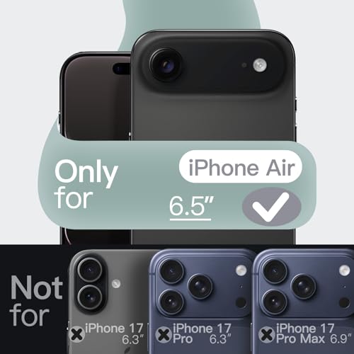 JETech Silicone Case for iPhone Air, Midnight Green | Silky Soft Touch, Shockproof Protection, Scratch Resistant, Microfiber Lining - color: Midnight Green, size: iPhone Air