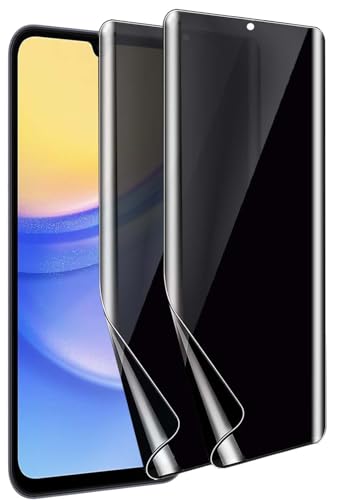 2 Pack for Samsung Galaxy A15 Privacy Screen Protector [Not Glass], Anti-Spy Flexible TPU Film HD Ultra-Thin Bubble Free Case Friendly Full Coverage Hydrogel Film for A15 6.5-inch