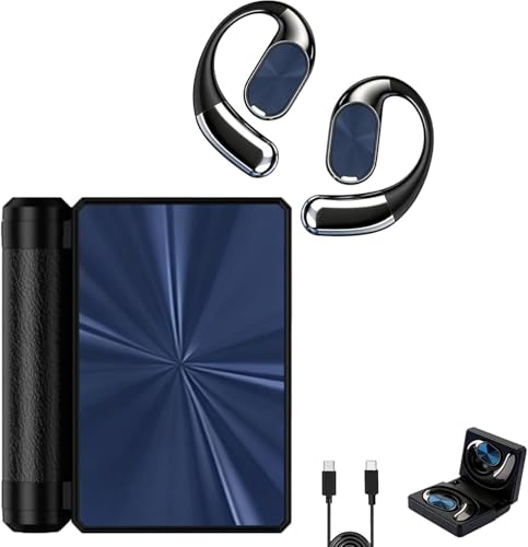 Open-Ear Headphones, Bluetooth 6.0 Wireless Earphones Black - color: Black