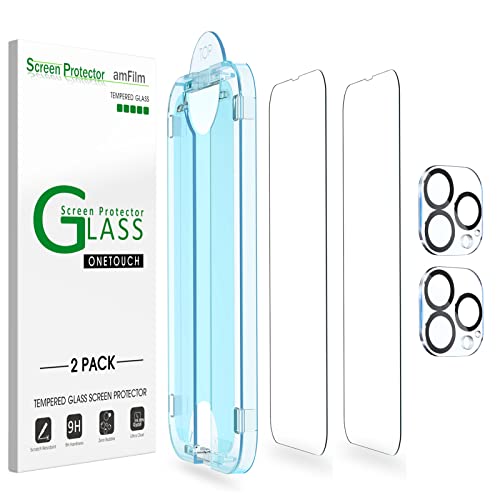 amFilm OneTouch for iPhone 13 Pro Max 6.7'' Screen Protector Tempered Glass - size: 13-6.7”