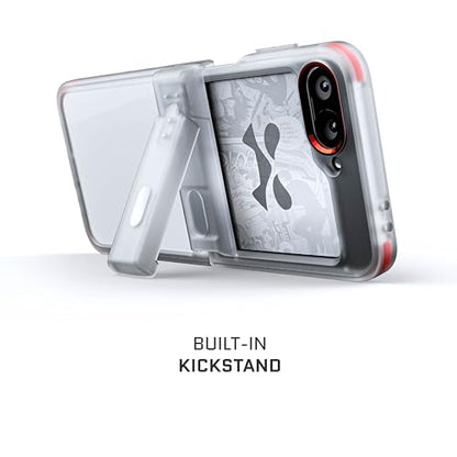 Ghostek Covert Clear Galaxy Z Flip 6 Case with Built-in Kickstand and Full Hinge Protection Shockproof Protective Phone Cover Designed for 2024 Samsung Galaxy Z Flip6 (6.7") (Clear) - color: Clear, size: Galaxy Z Flip 6