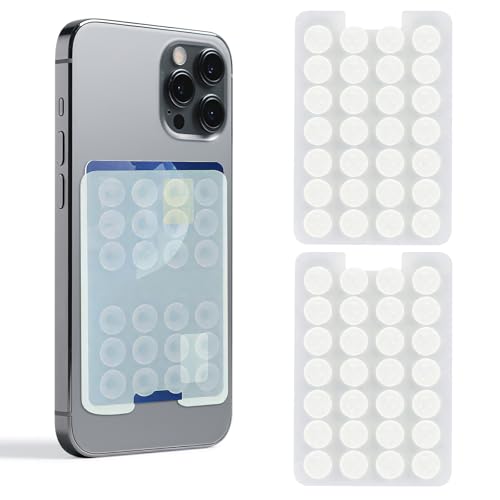 Classic - 2PCS Silicone Suction Phone Case Adhesive Mount(Clear) - color: clear