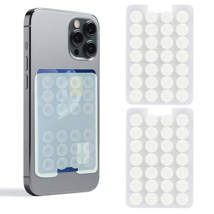 Classic - 2PCS Silicone Suction Phone Case Adhesive Mount(Clear) - color: clear