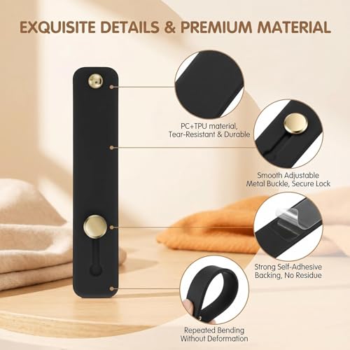4 Pack Phone Finger Strap Grips Holder for Smartphones & Tablets