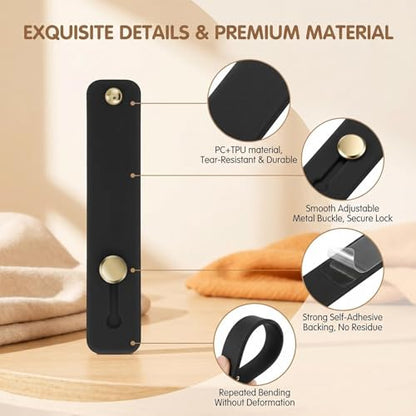 4 Pack Phone Finger Strap Grips Holder for Smartphones & Tablets