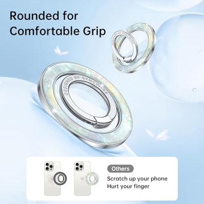 Syncwire Magnetic Phone Grip for MagSafe,Sparkle Ring Holder,Pearly Luster - color: Pearly Luster