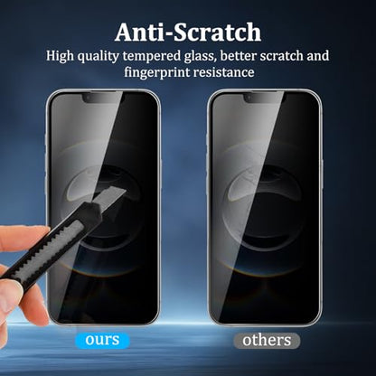 2 Pack Privacy Screen Protector for iPhone 17e/16e/14/13/13 Pro - size: 17e/16e/14/13/13 Pro