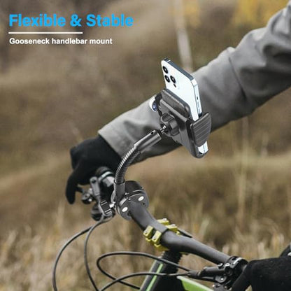 Stroller Buggy Phone Holder, Flexible Bike Phone Mount with Gooseneck Tube