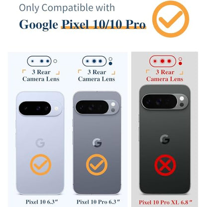 Battery Case for Pixel 10/10 Pro, Upgraded 10000mAh Battery Pack Rechargeable Charger Case with Wireless Charging Compatible for Pixel 10/10 Pro(6.3 inch) External Charging Cover(Black) - size: Pixel 10/10 Pro