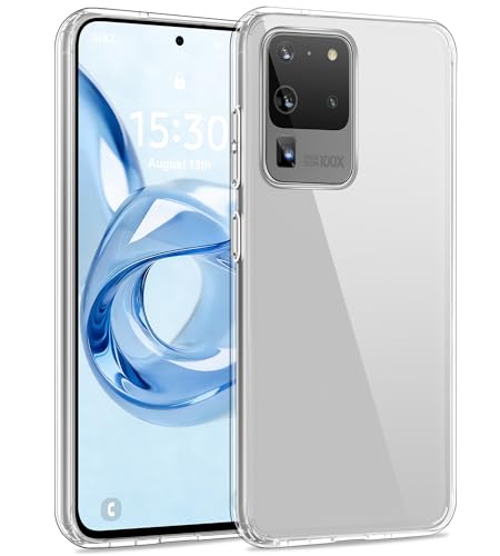 USLAI Case for Samsung Galaxy S20 Ultra, Anti-Yellowing, Crystal Clear Back, Shockproof & Military‑Grade Drop Protection - Transparent - color: Clear, size: Galaxy S20 Ultra