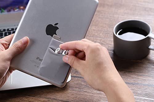 Fulgamo Phone Wallet Stick on,Card Holder for Phone Case,Phone Card Holder - color: Black,Grey