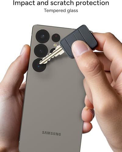 ZAGG Glass Elite Anti-Reflective Samsung Galaxy S25 Ultra Camera Lens Protector – Anti-Glare Technology, Maximum Impact & Scratch Resistance, Smudge-Free Surface, Recycled Materials - color: Black, size: Samsung Galaxy S25 Ultra