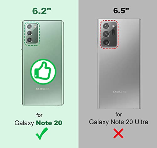 Shields Up for Samsung Galaxy Note 20 Case, Minimalist Wallet Case with Card Holder [3 Cards] & Ring Stand, [Drop Protection] Slim Protective Cover for Samsung Note 20 5G - Clear | Minimalist Wallet Case, 3 Card Slots, 360° Rotation Ring Stand/Kickstand,