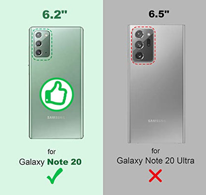 Shields Up for Samsung Galaxy Note 20 Case, Minimalist Wallet Case with Card Holder [3 Cards] & Ring Stand, [Drop Protection] Slim Protective Cover for Samsung Note 20 5G - Clear | Minimalist Wallet Case, 3 Card Slots, 360° Rotation Ring Stand/Kickstand,