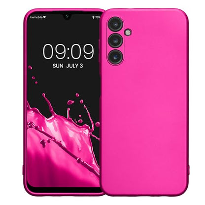 kwmobile Case Compatible with Samsung Galaxy A14 5G Case -Soft TPU Back Phone Cover - with Metallic Look - Metallic Pink - color: metallic pink, size: Galaxy A14 5G